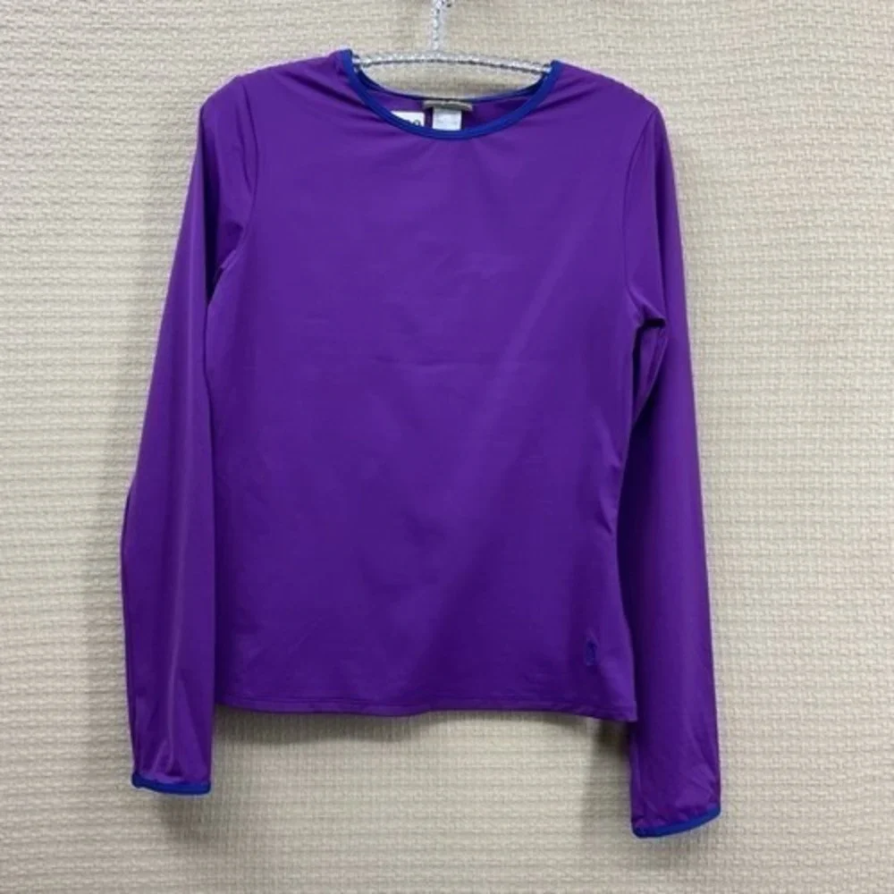 Tommy‎ Bahama Purple Long Sleeve Rashguard Swim T-Shirt Women Medium China